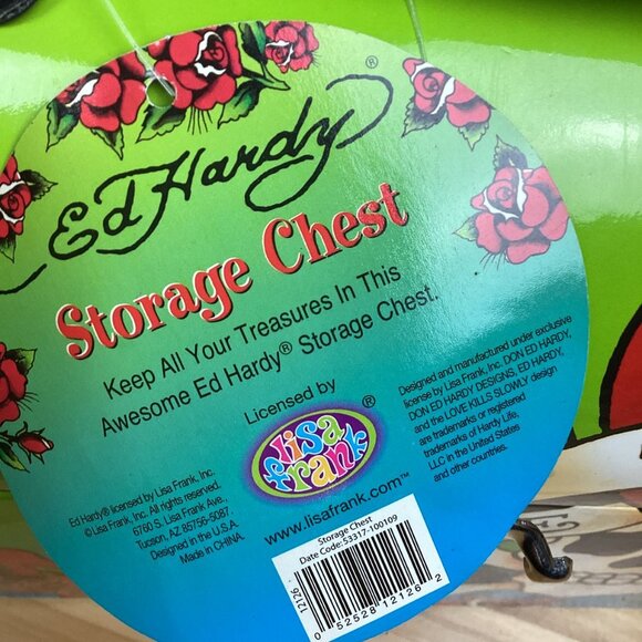 Ed Hardy x Lisa Frank Storage Chest Cardboard "lunchbox" NEW - Picture 14 of 16